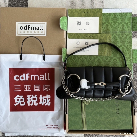 First bag ru MEDIUM BAG SHOULDER GUCCI HORSEBIT CHAIN 0709